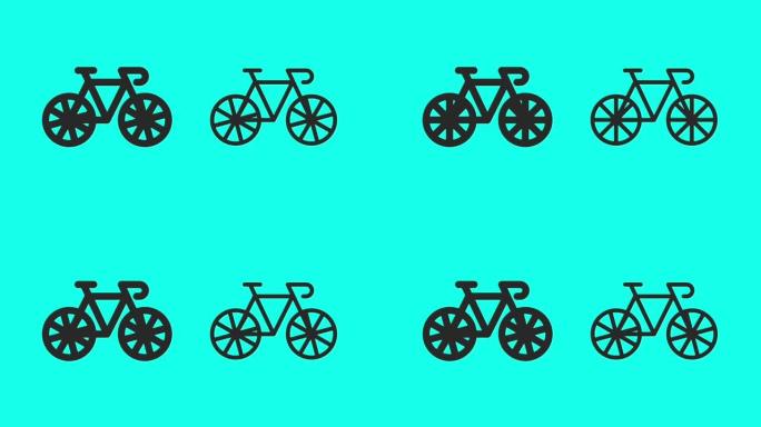 自行车快速速度-矢量动画