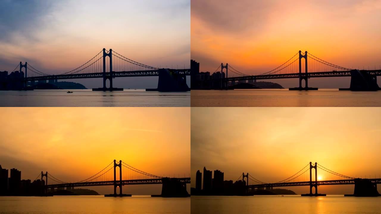 广安大桥延时。韩国釜山