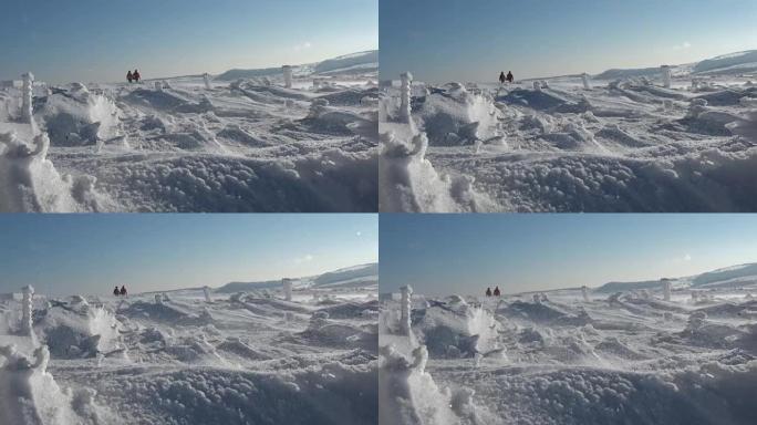 雪徒步旅行，暴风雪，暴风雪，风，雪漂移，冬天，霜冻，冰晶，冰冷，Wasserkuppe，rh ö n