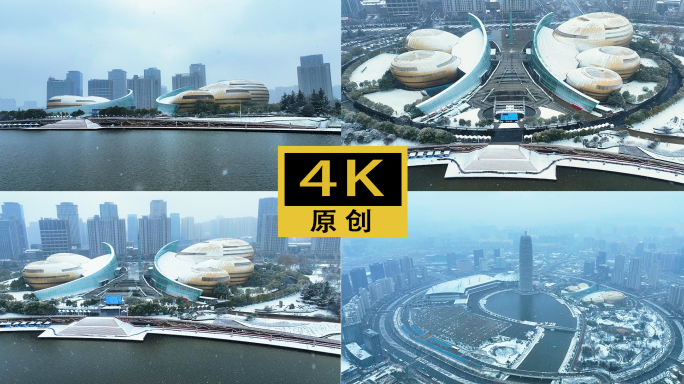 河南艺术中心雪景