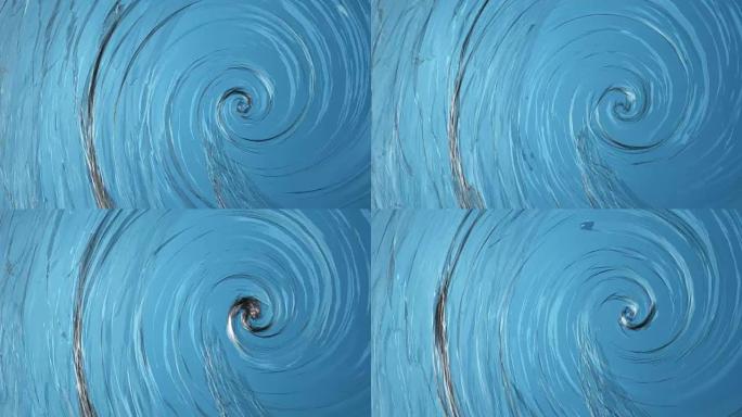 美丽的清水旋转的动画，旋转的或旋转的背景。