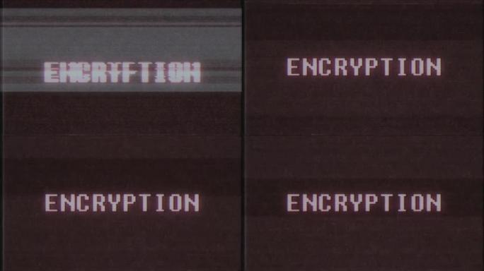 复古视频游戏加密文字电脑电视故障干扰噪音屏幕动画无缝循环新质量通用复古运动动态动画背景多彩欢乐视频