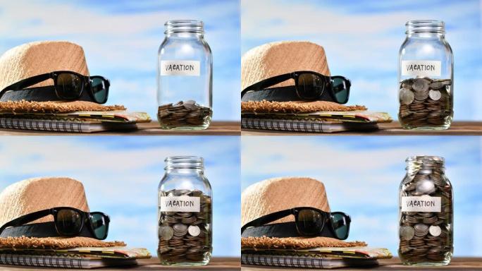 Saving money for vacation - time lapse