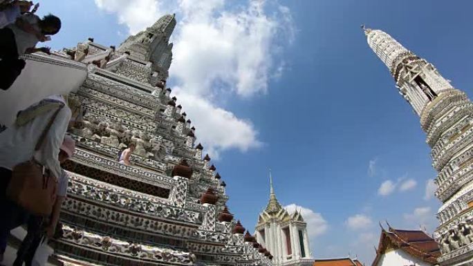泰国曼谷Wat Arun的时间流逝。也被称为黎明神庙