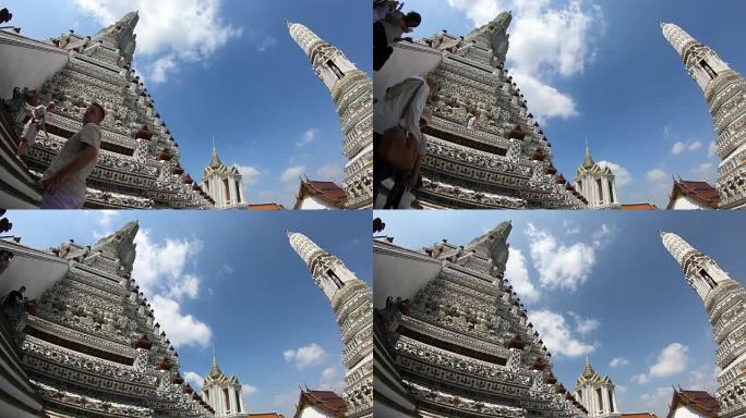 泰国曼谷Wat Arun的时间流逝。也被称为黎明神庙