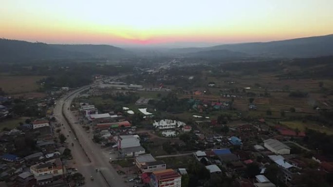 空中射击: 泰国黎府的富鲁阿市