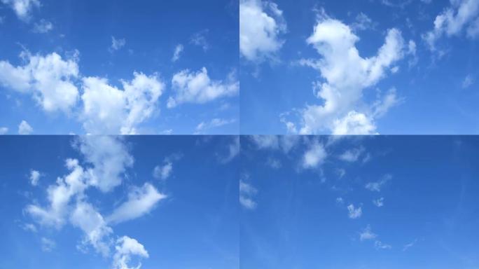云和蓝天的时间流逝。