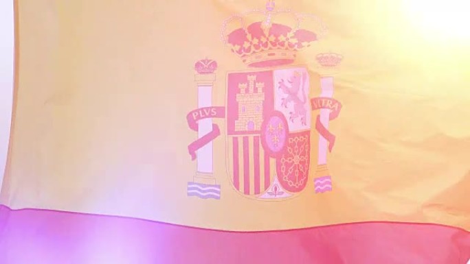 4K版本的西班牙国旗视频