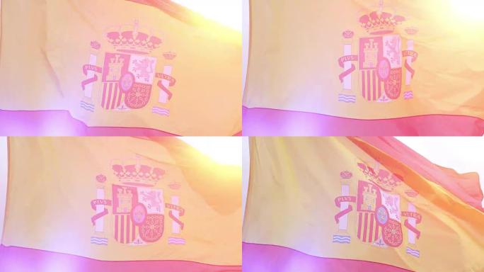 4K版本的西班牙国旗视频