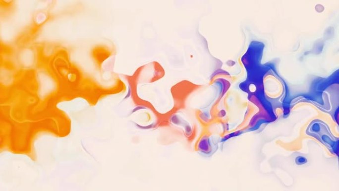 数字湍流彩虹彩色油漆飞溅混合白色抽象动画背景新独特质量七彩快乐美丽动态视频素材