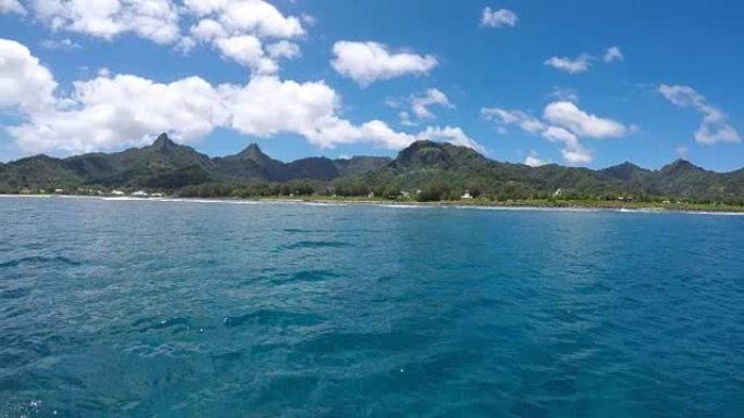 拉罗汤加库克群岛的海洋景观