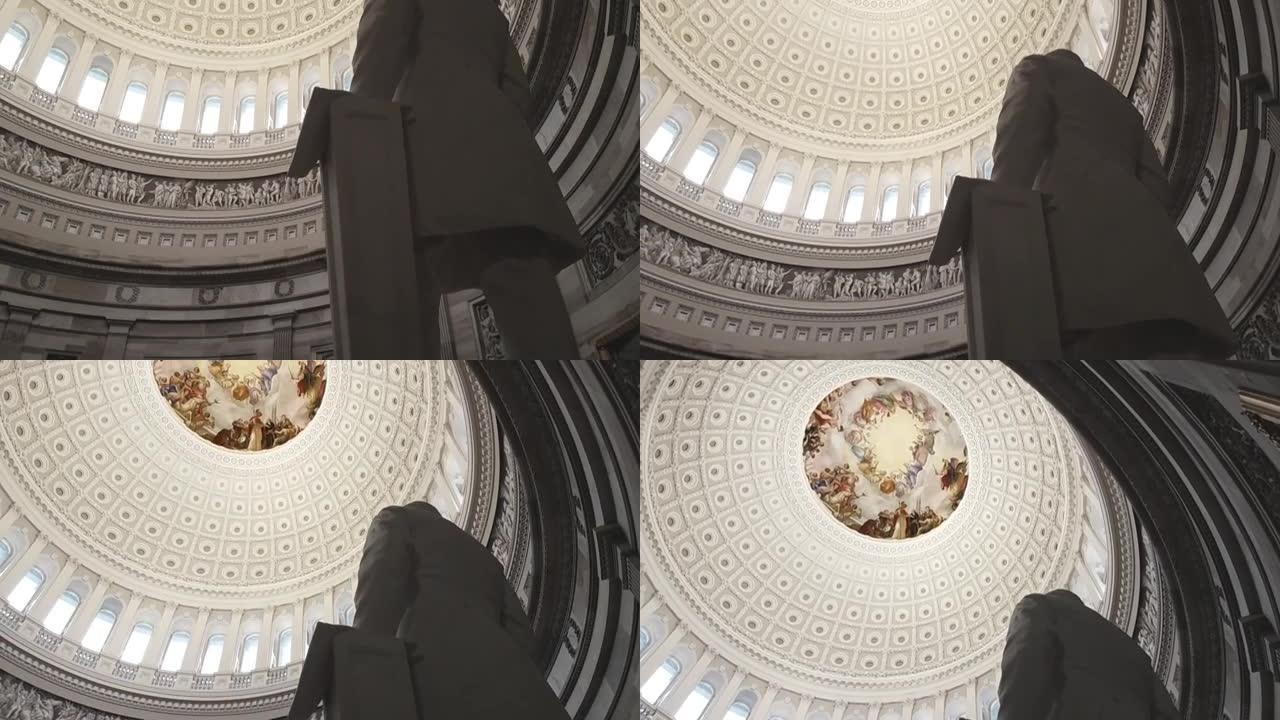美国国会大厦圆形大厅詹姆斯·加菲尔德 (James A. Garfield) 在华盛顿特区倾斜