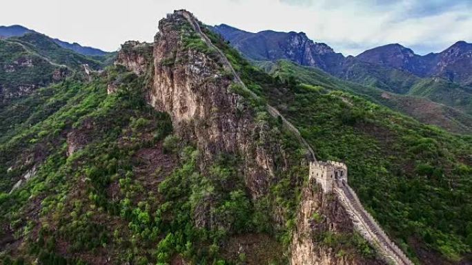 鸟瞰居庸关长城壮丽的景观，北京，中国