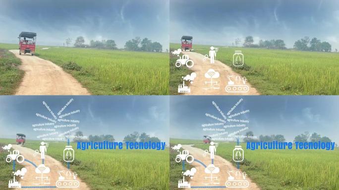 工业4.0农业2017年4月14日在缅甸Kyaing Tong Shan州的土壤公路上，一辆身份不明