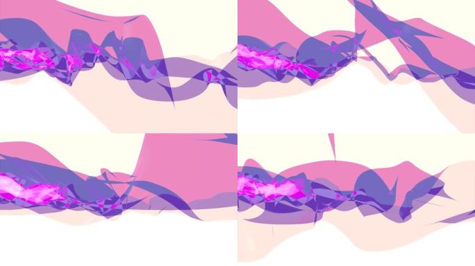 软丝烟紫色丝带轻柔流动挥舞数字模拟湍流抽象动画背景新质量动态艺术运动七彩酷漂亮漂亮全高清视频素材