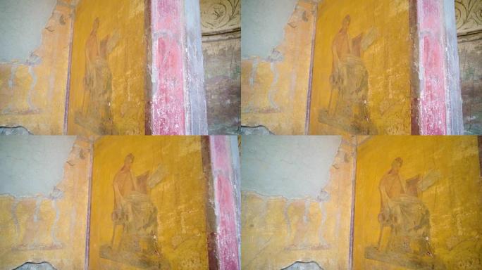 意大利庞贝城房间墙上的图像
