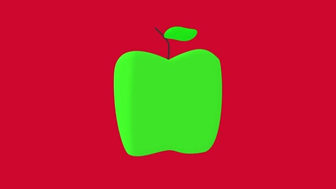 青苹果健康食品天然材料动画，关键背景