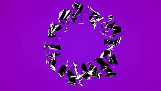抽象运动背景圆形翘曲丝带紫色