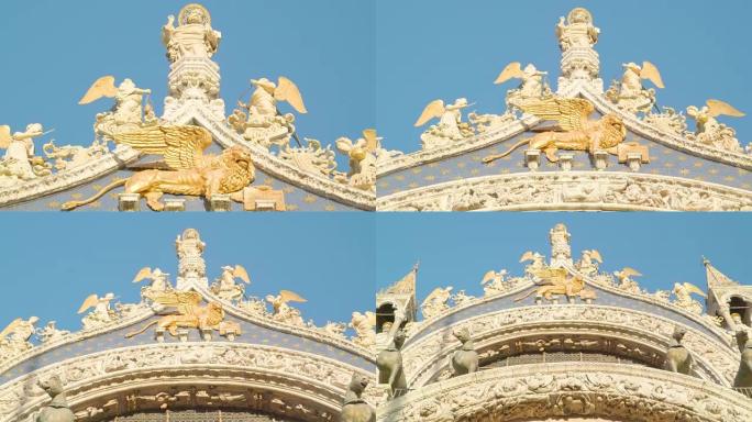 威尼斯圣马可大教堂上的雕塑