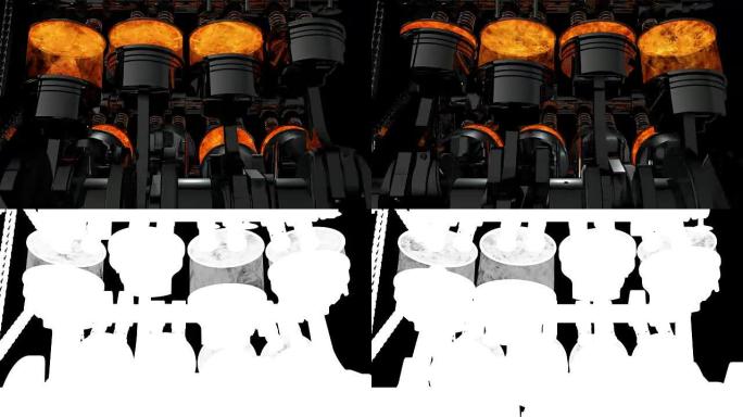 关闭工作的V8引擎动画-循环