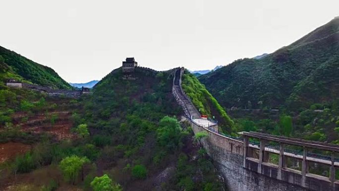 鸟瞰居庸关长城壮丽的景观，北京，中国