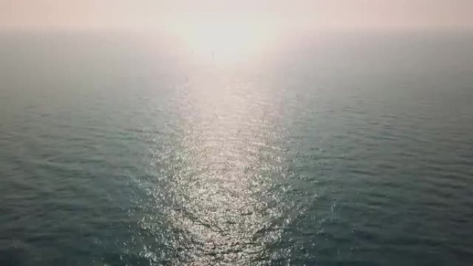 4K Aerial Shot : Flying Over Deep Blue Ocean