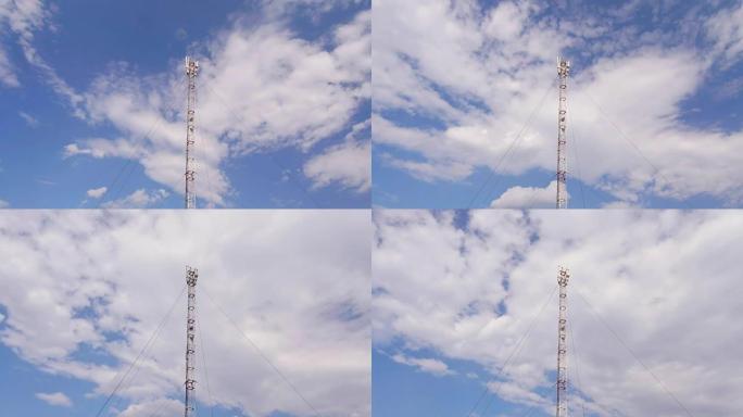 蓝天背景上的GSM天线