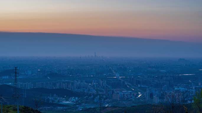 北京城市夜转日延时