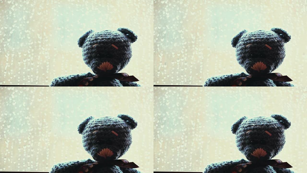 羊毛熊雨滴窗户