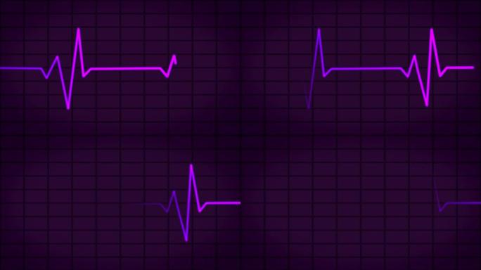 心电图 (EKG或ECG) 环紫色