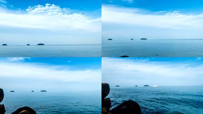 乌云在海上移动的延时视频