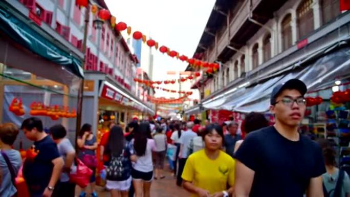2018中国新年在新加坡中国城和旅行者享受旅行