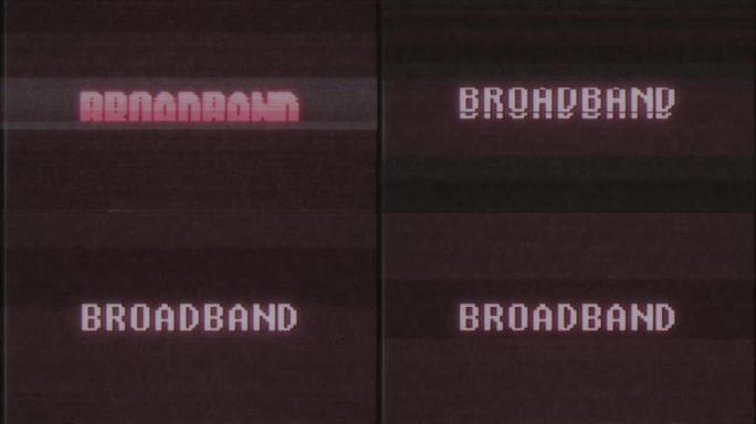 复古视频游戏宽带文字电脑电视故障干扰噪声屏幕动画无缝循环新质量通用复古运动动态动画背景多彩欢乐视频