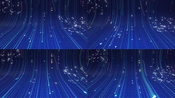 带线条的蓝色数字背景