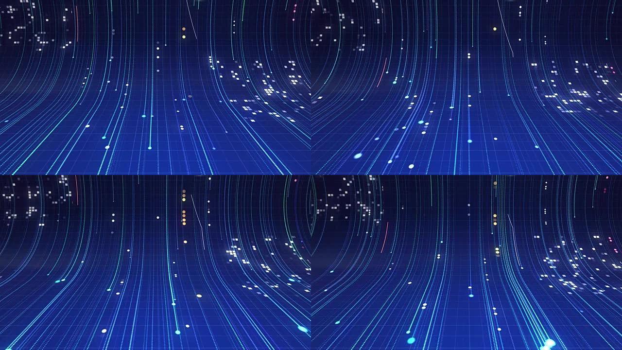 带线条的蓝色数字背景