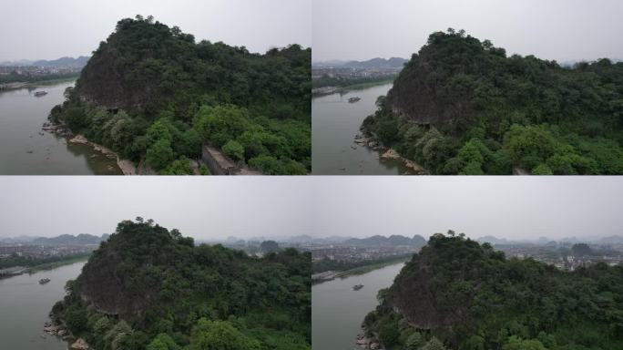 广西桂林叠彩山景区航拍