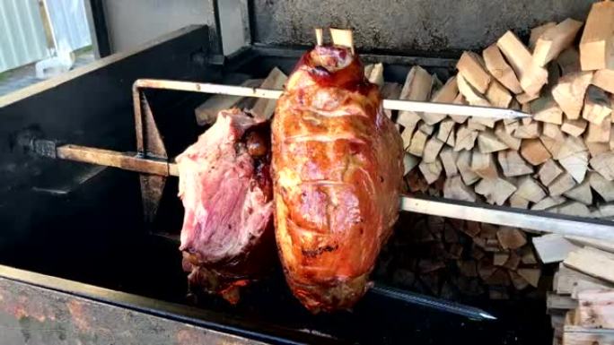 布拉格街头烤猪肉
