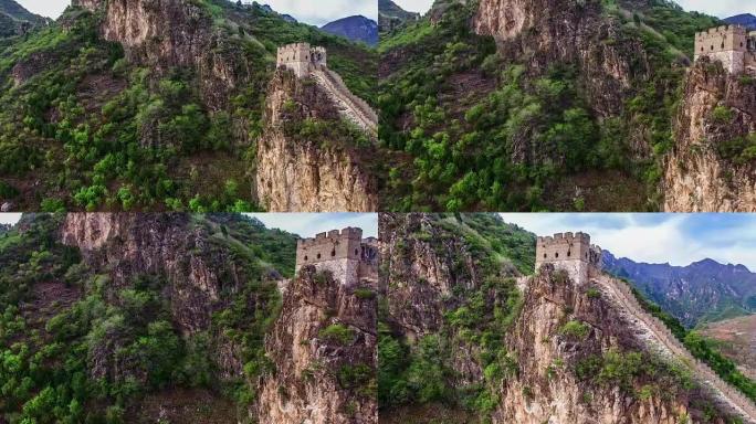 鸟瞰居庸关长城壮丽的景观，北京，中国