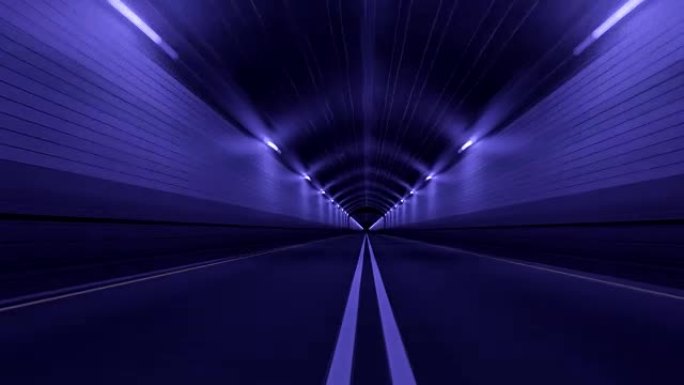 隧道公路行驶快速无端无缝环路4K