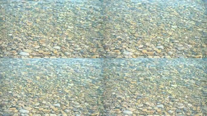 循环视频，透明平静的水面。