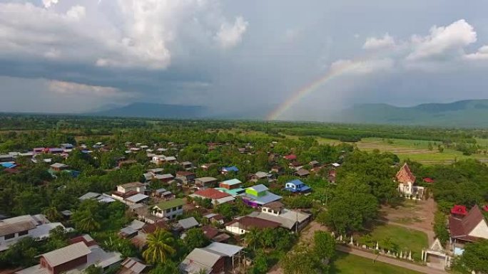 泰国乡村的鸟瞰图。
