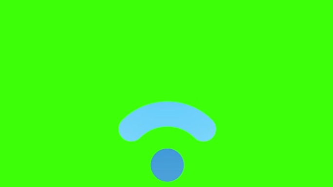 WiFi符号图形资源可键绿屏循环动画蓝色
