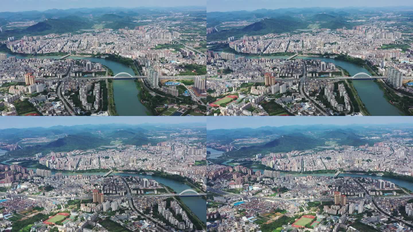 广州从化城区高空全景航拍