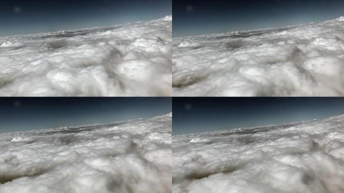 飞过密密麻麻的云毯