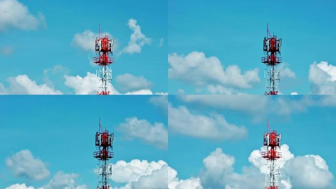 云时光流逝的通讯塔