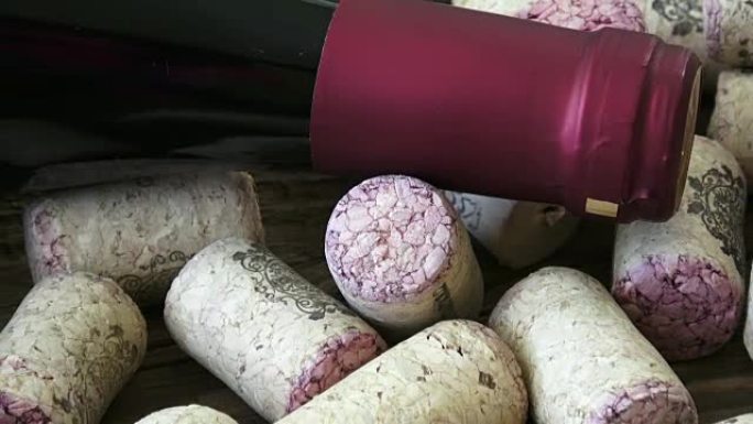 Many different wine corks. Closeup of wine corks. 