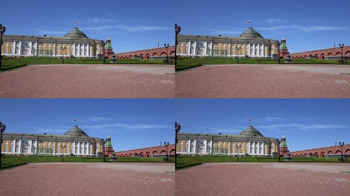 莫斯科克里姆林宫内部，俄罗斯(白天)