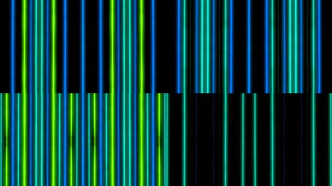 可循环的绿色和蓝色霓虹灯标志