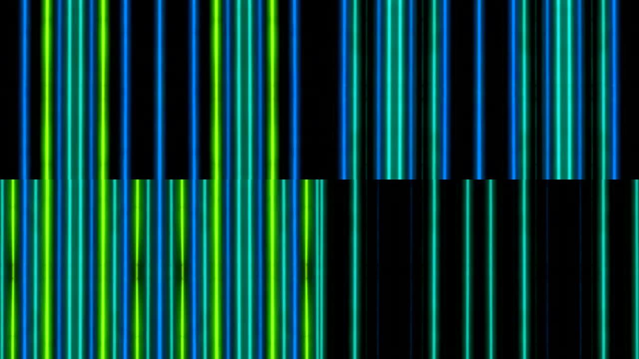 可循环的绿色和蓝色霓虹灯标志