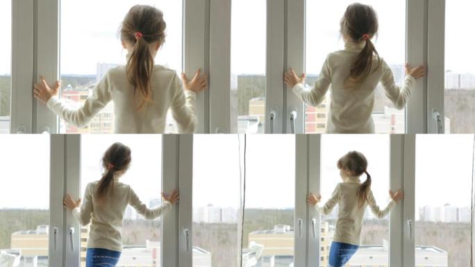窗台上的小女孩